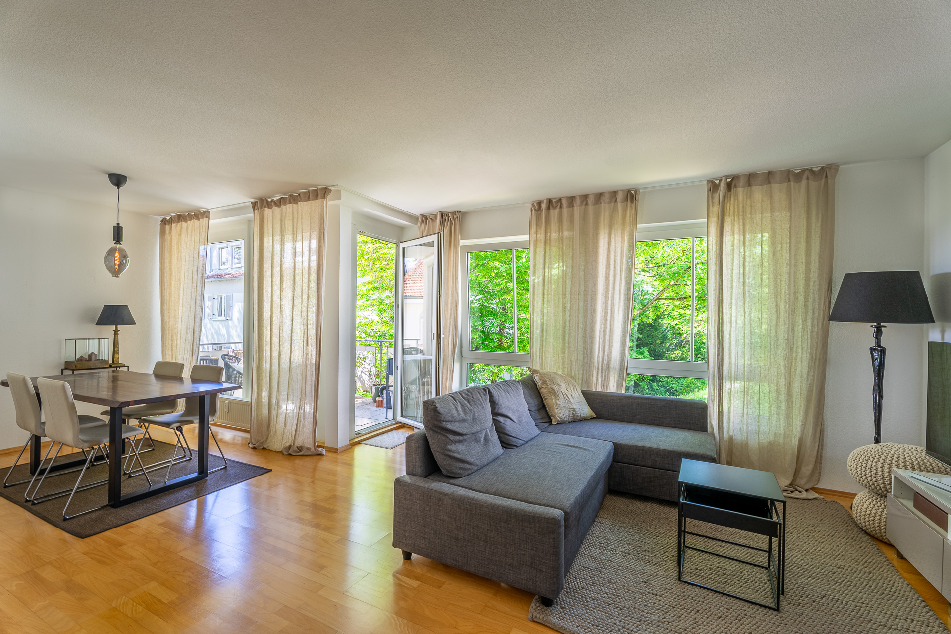 Wohnzimmer der Wohnung in Göppingen