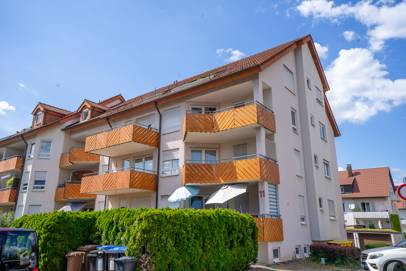 Außenblick einer Wohnung in Schorndorf